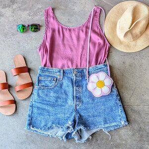 Vintage Victoria's Secret Gold Label Purple Silk Tank Top medium